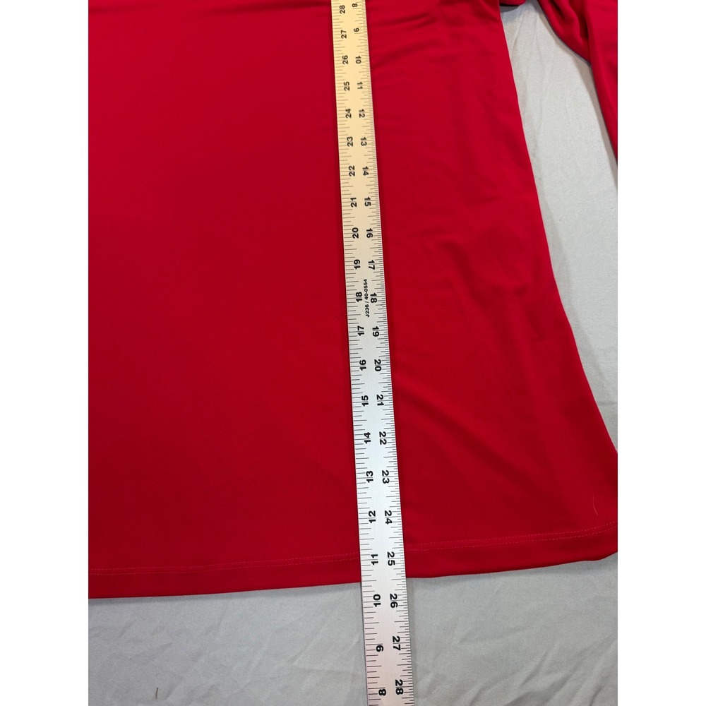Susan Graver Modern Essentials Red V-Neck 3/4 Sleeve Top Size‎ LP A512800 - Picture 5 of 9